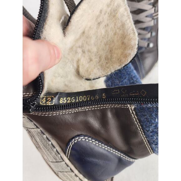 Remonte Tex Navy Blue Brown Water Resistant Lined Ankle Boot EU42 US10 - Picture 14 of 14
